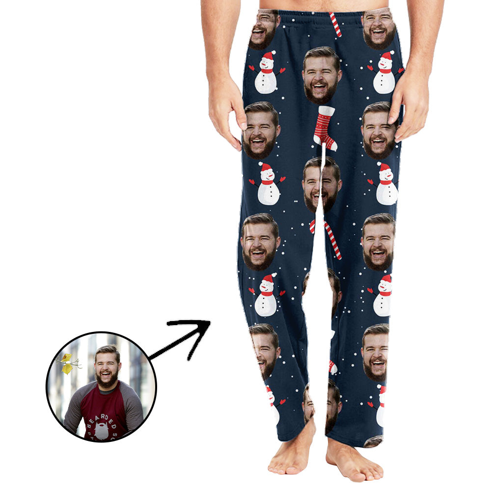 Custom Photo Pajamas Pants For Men Winter Is Coming