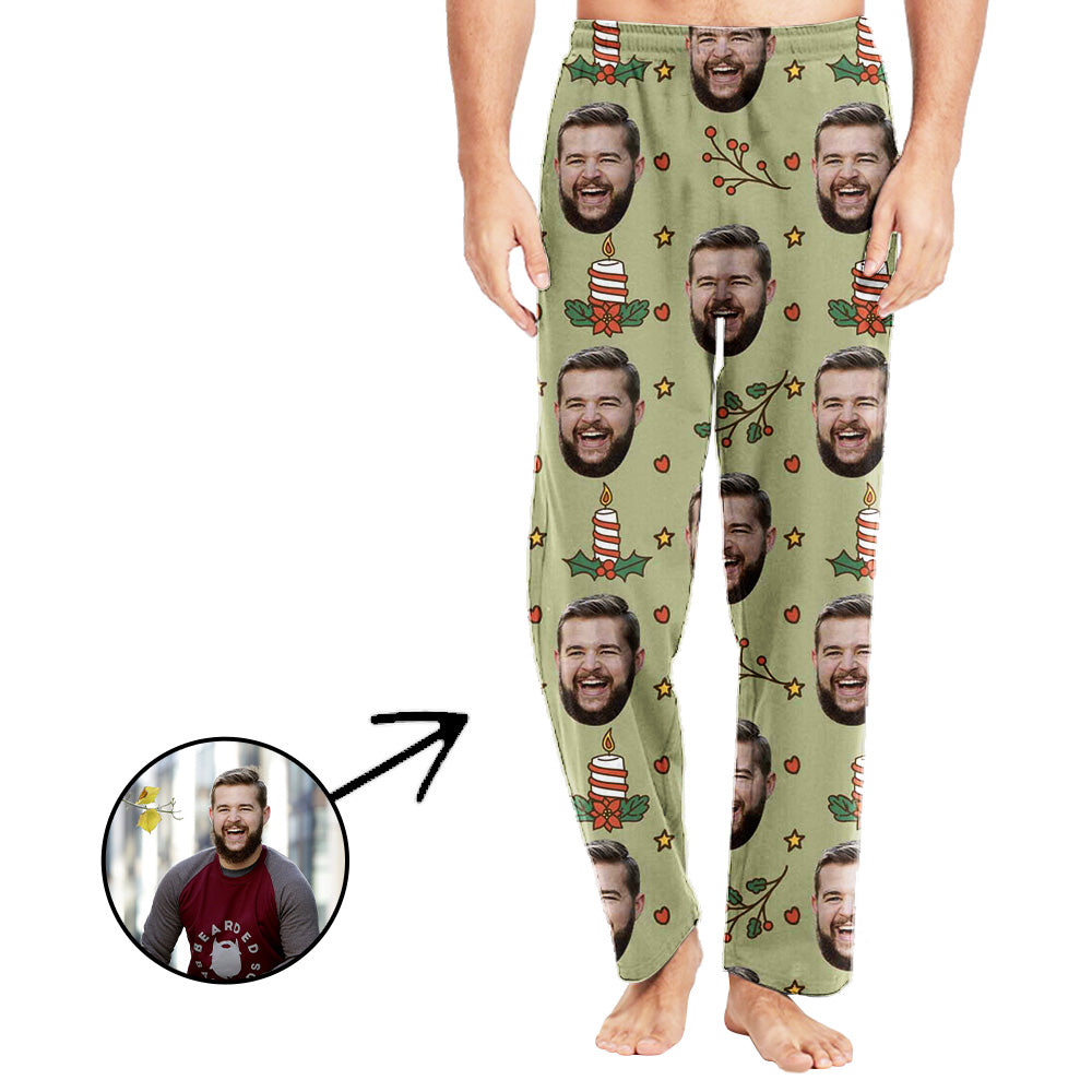 Custom Photo Pajamas Pants For Men All Over Pandants