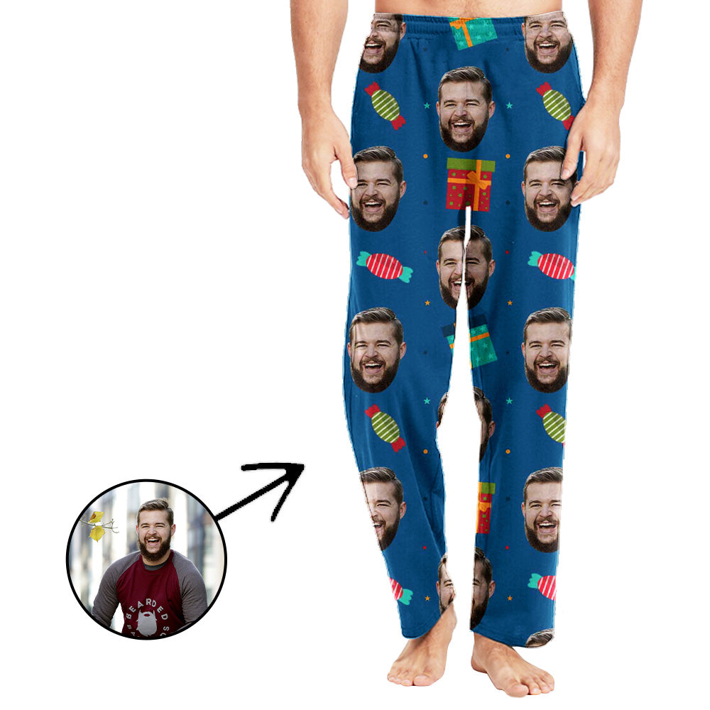 Custom Photo Pajamas Pants For Men Candy And Gifts