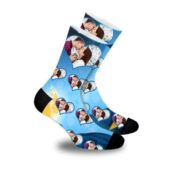 Custom Socks  Love Heart Face Photo Socks - Make Custom Gifts