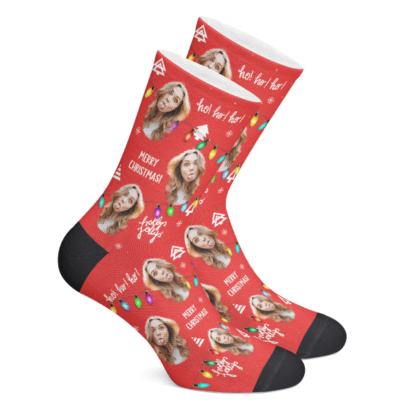 Custom Socks Merry Christmas Photo Socks - Make Custom Gifts