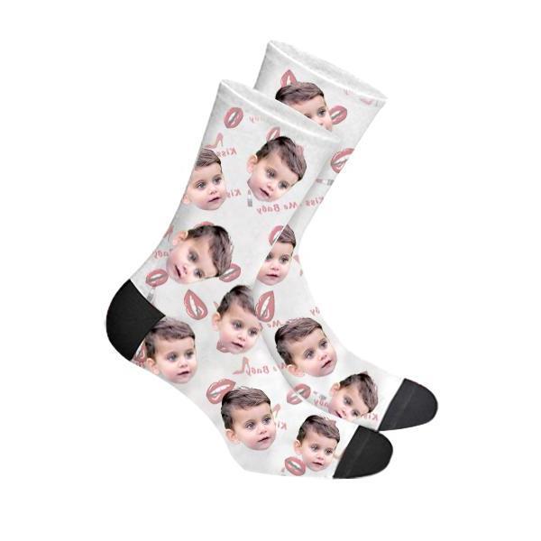 Custom Gift Socks Merry Christmas Photo Socks