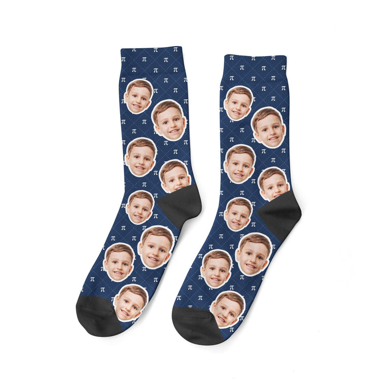 Pi Socks Custom Face Pi Socks Pi Day Math