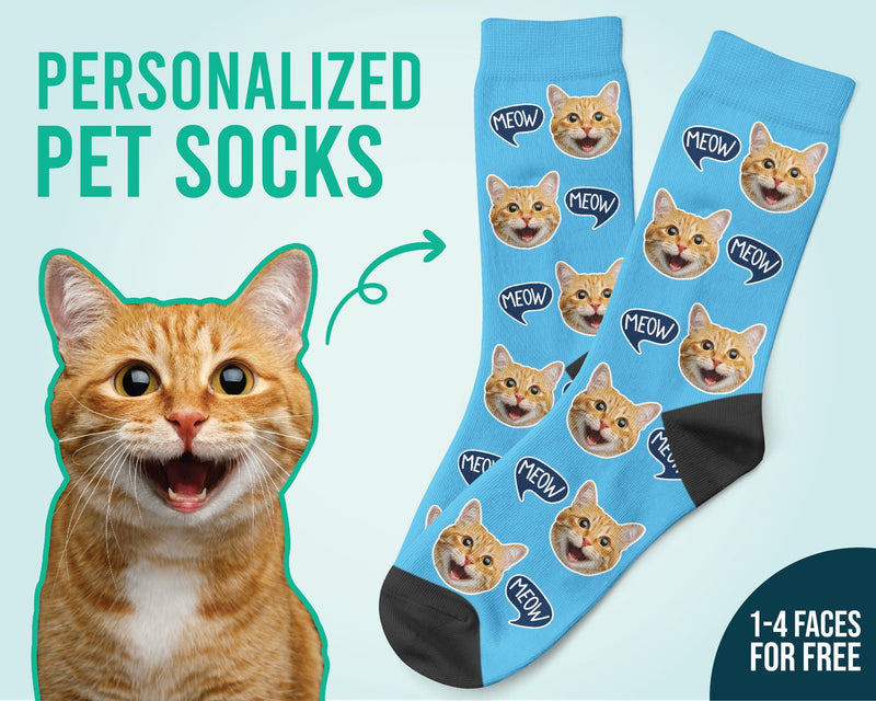 Custom Moew Socks Custom Cat Face Socks Cat