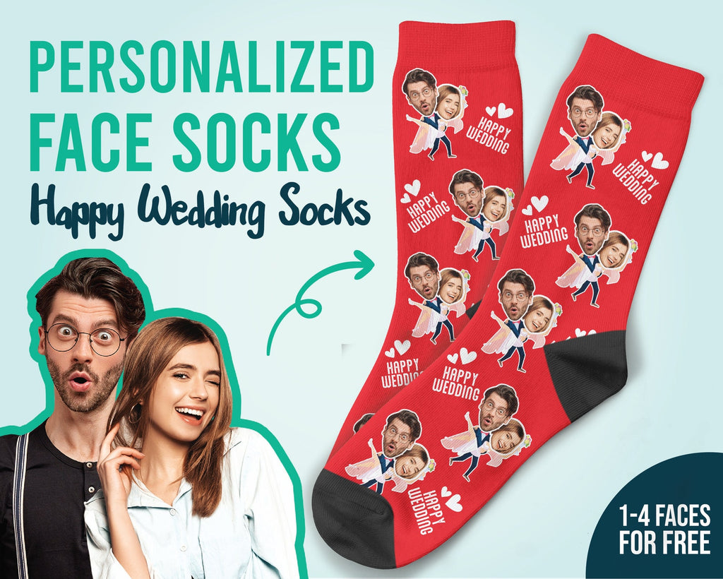 Custom Happy Wedding Socks Wedding Gift Gift Ideas