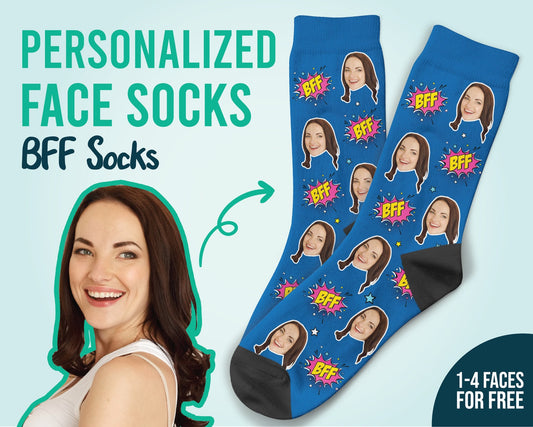 Custom BFF Face Sock Gifts For Best Friends