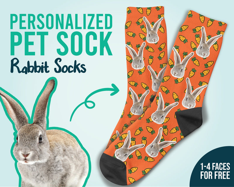 Rabbit Socks Custom Bunny Socks Personalized Socks