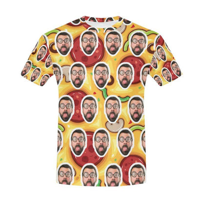 Custom Pepperoni Pizza Face Shirt