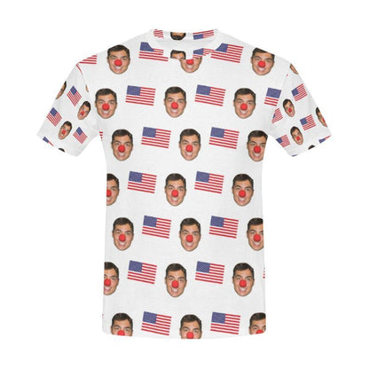 Custom American Flags Face Shirt