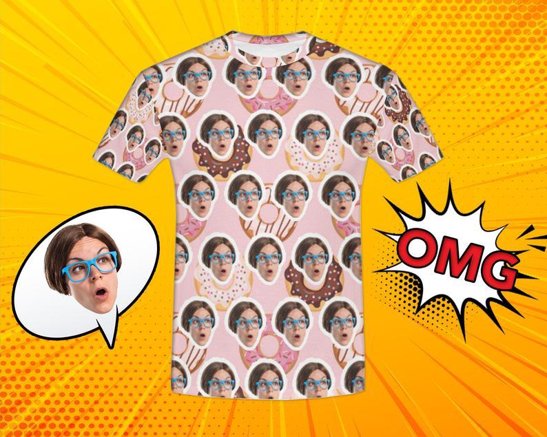 Custom Cute Donut Face Shirt