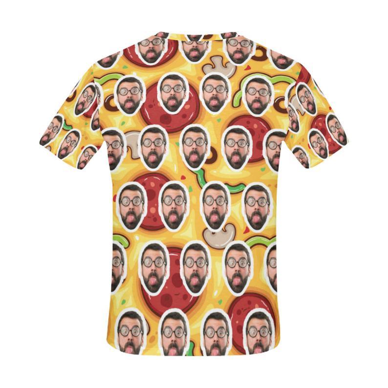 Custom Pepperoni Pizza Face Shirt