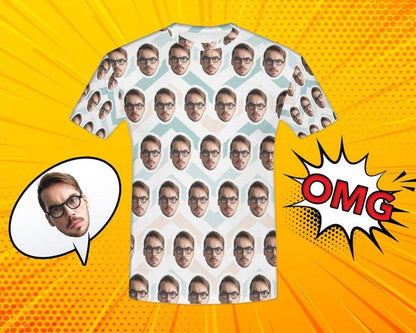 Custom Overlapping Curve Face Shirt