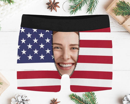 Custom Face Panties Funny Photo on Boxer Briefs