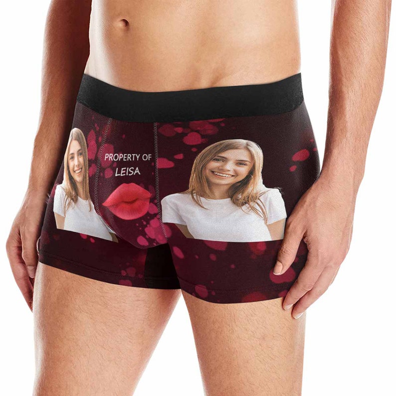 Custom Photo Boxer with Name Personalize Underwear