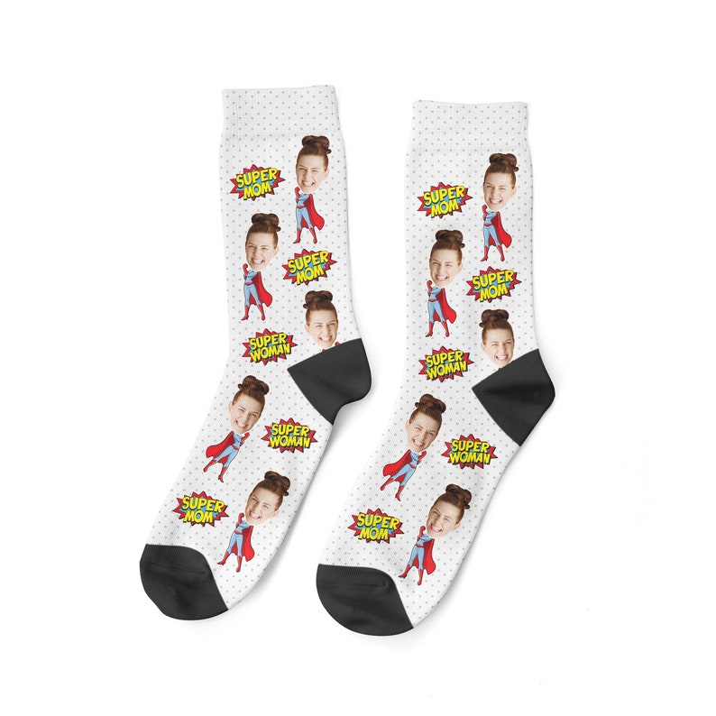Super Mom Socks Custom Face Socks For Mom