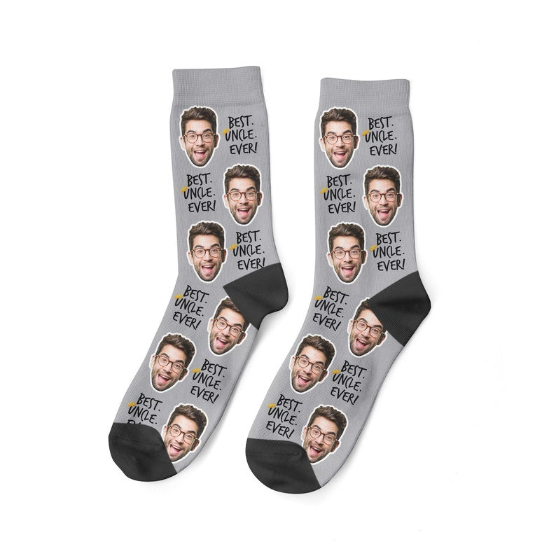 Best Uncle Ever Socks Personalized Uncle Face Socks