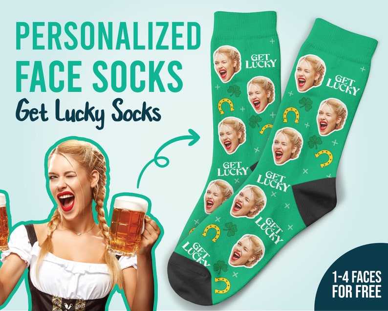 Get Lucky Socks Custom St Patricks Day Socks