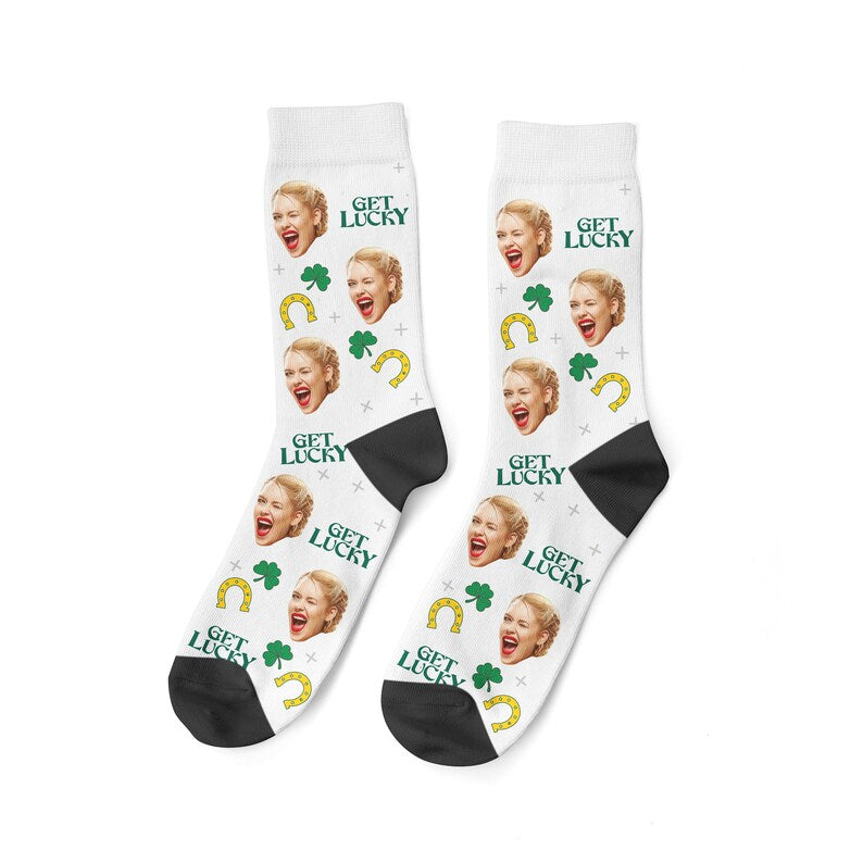 Get Lucky Socks Custom St Patricks Day Socks