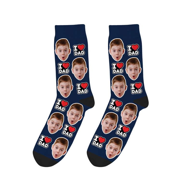 Custom Dad Face Socks I Love You Dad Socks