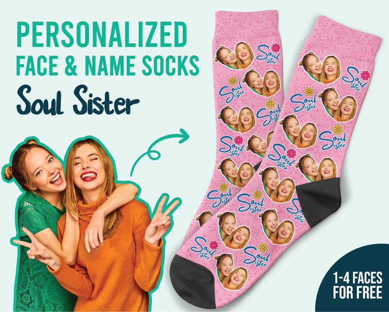 Soul Sister Socks Custom Sister Face Socks Custom