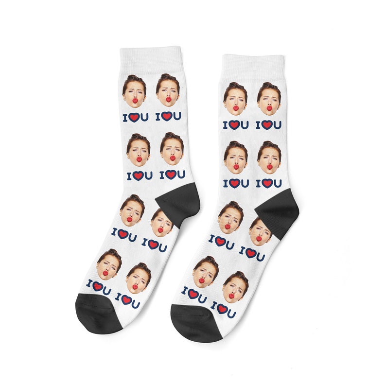 I Love You Custom Face Socks Personalized Gift
