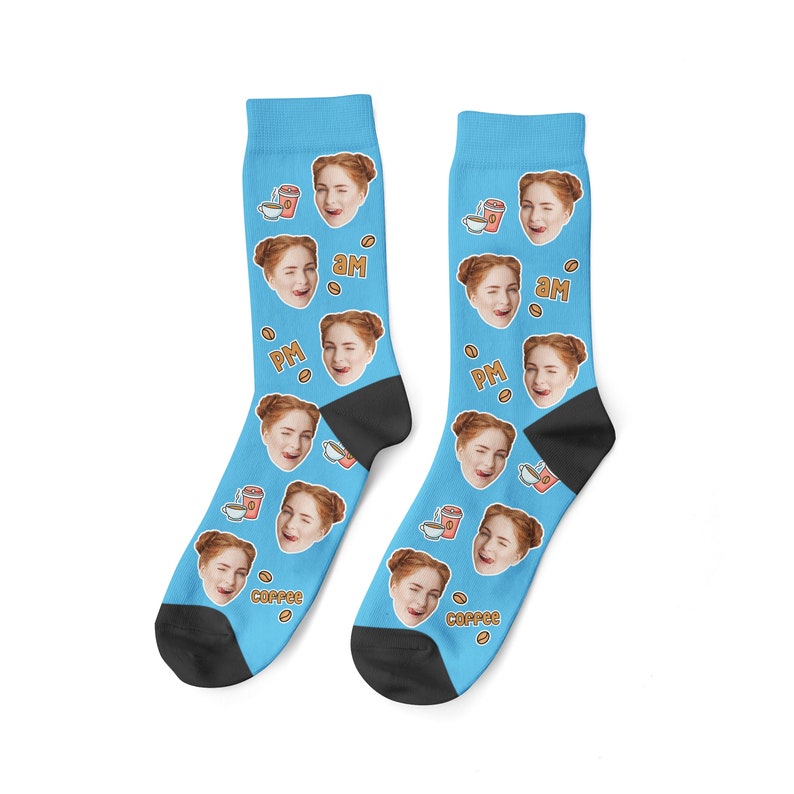 Coffee Lover Socks Custom Face Socks Best Personalized