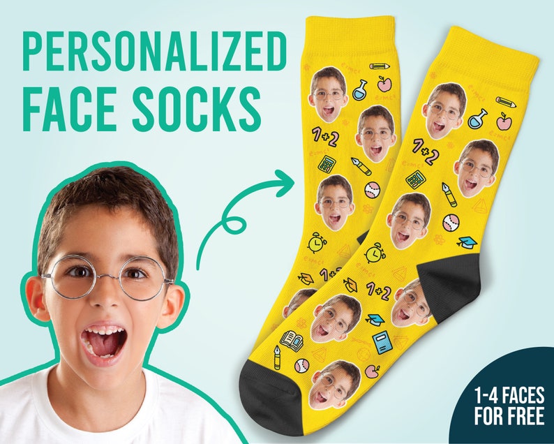 Math Socks Custom Face Math Socks Student Socks