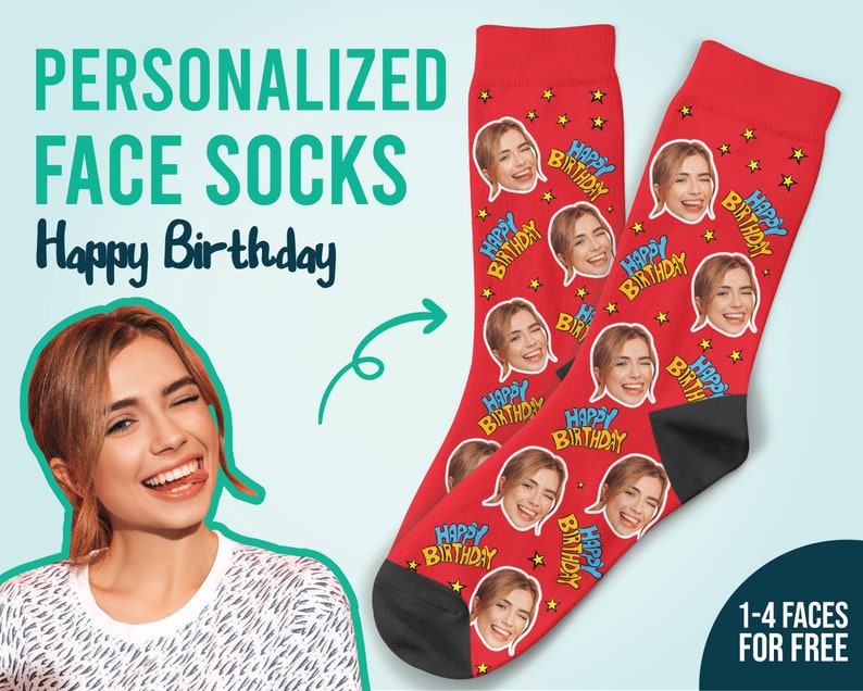 Custom Birthday Socks Personalized Birthday Gifts Funny