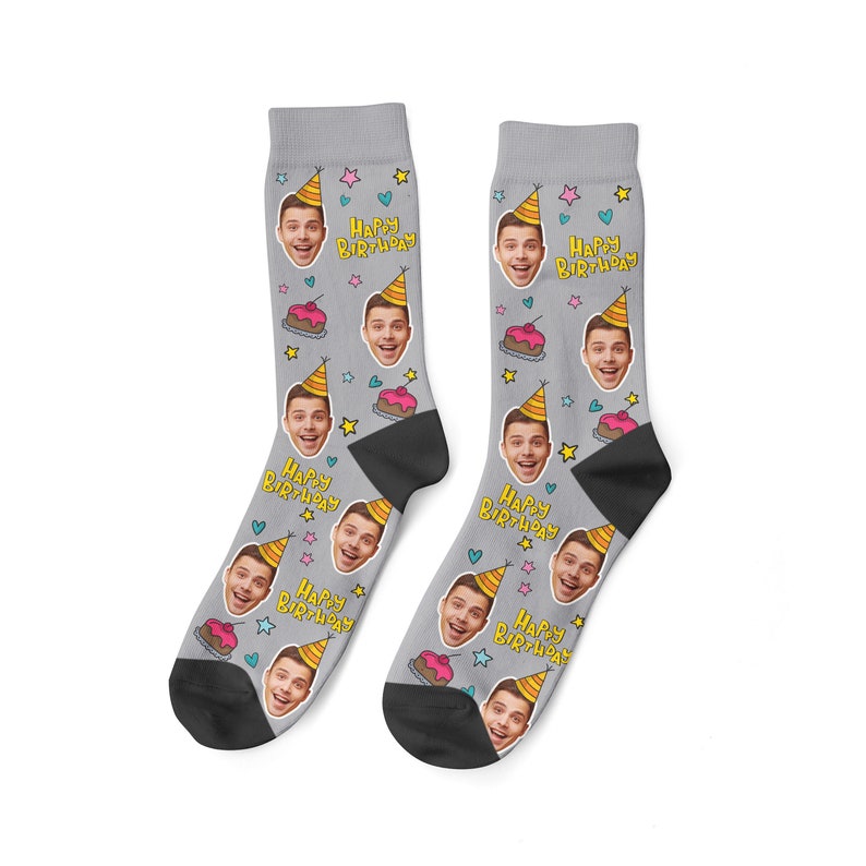 Custom Happy Birthday Face Socks Birthday Gift