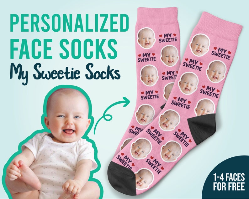 My Sweetie Socks Custom Baby Face Socks Babys