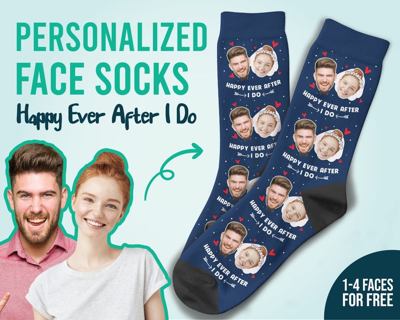 Happy Ever Socks Personalized Valentine_s Socks Custom