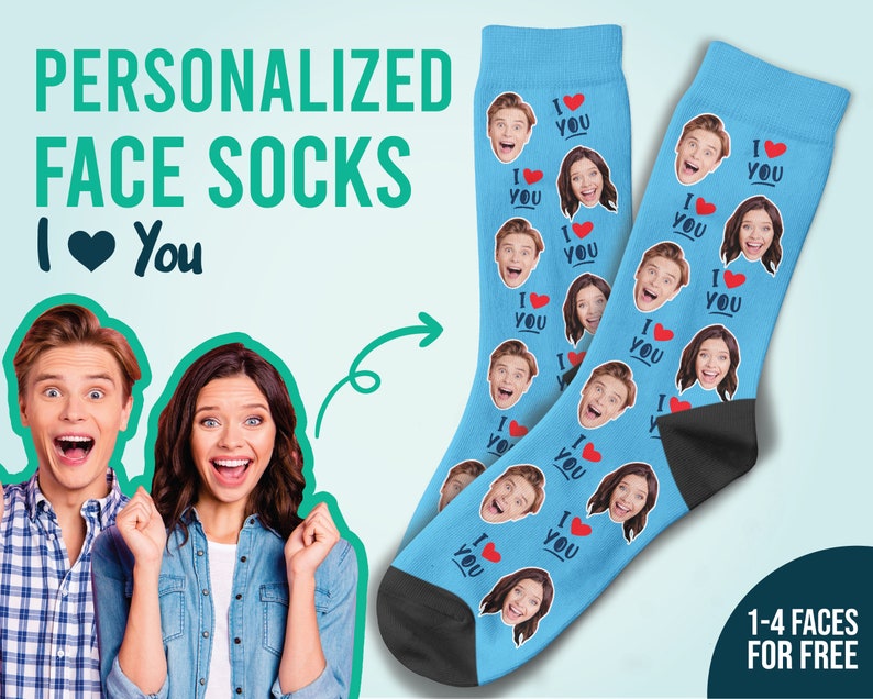 I Love You Socks Personalized Valentines Socks