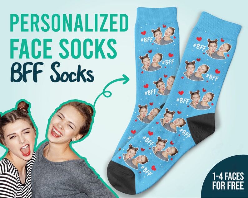 Best Friend Forever Socks Custom Best Friend Photo