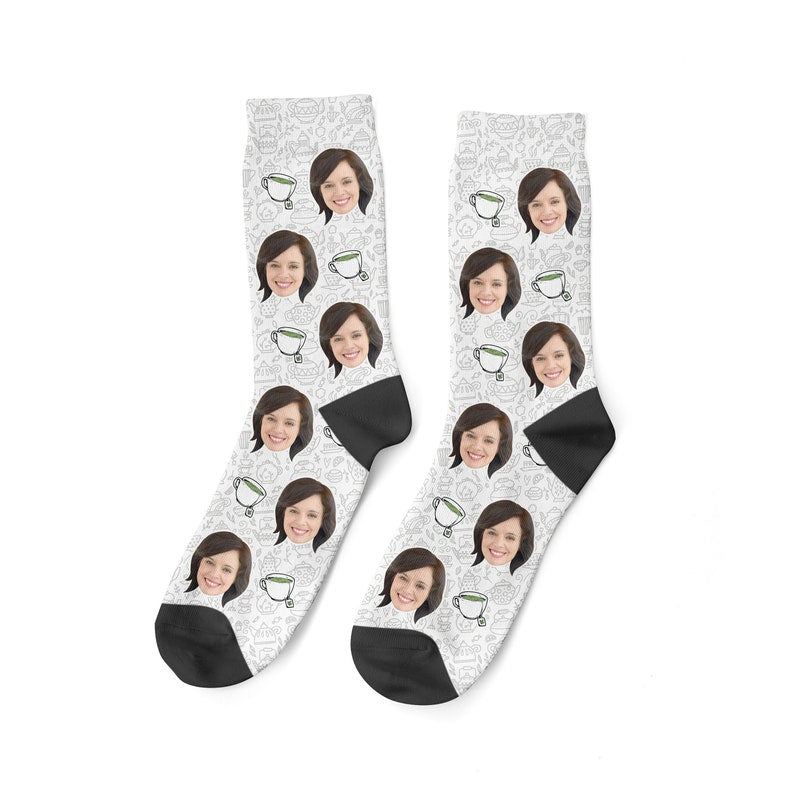 Tea Lady Socks Custom Face Socks Best Personalized