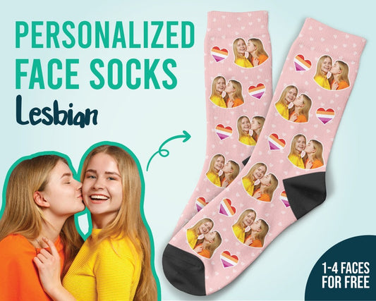 Lesbian Socks Custom Face Socks Girls Love