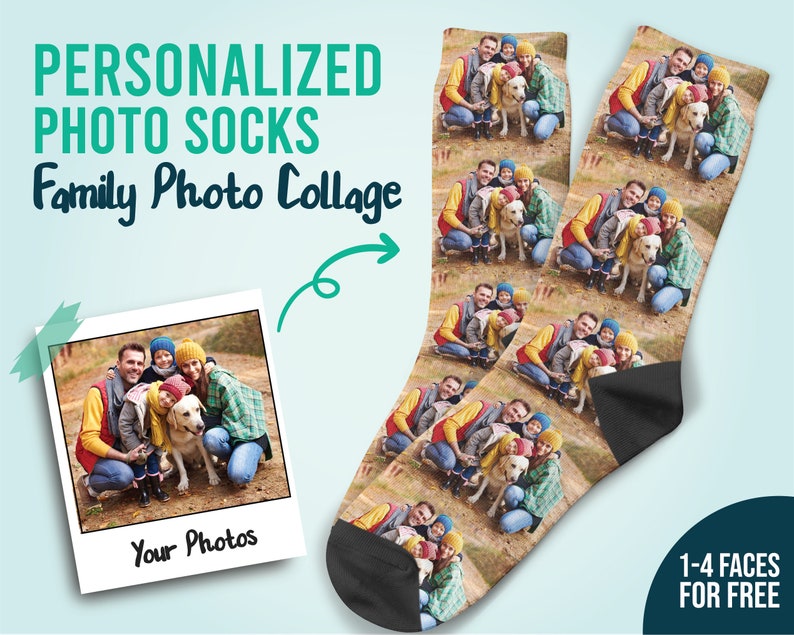 Custom Photo Collage Socks Family Socks Custom Face