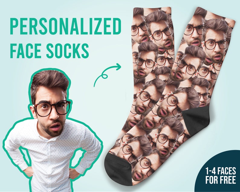 Best Dad Ever Socks Custom Face Socks Personalized