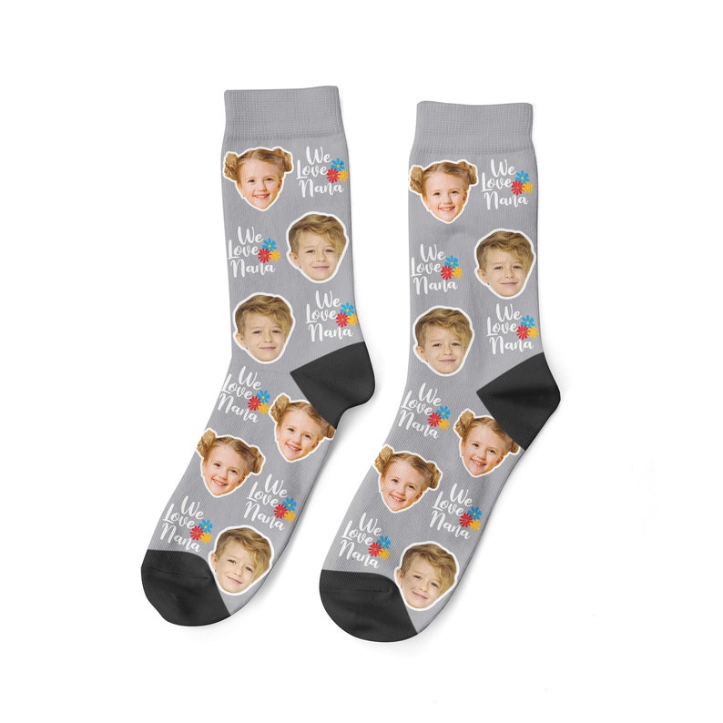 Custom Face Socks Gift For Grandma Happy Mothers Day
