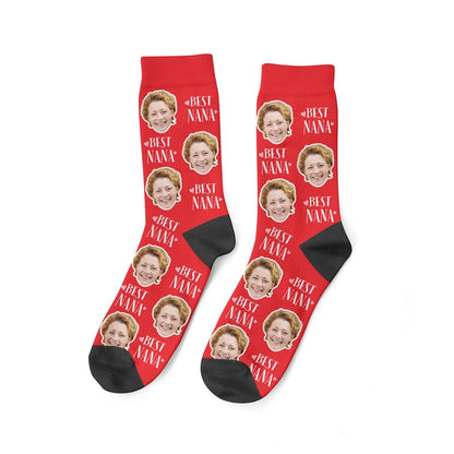 Best Nana Socks Custom Face Socks Gift For Grandma