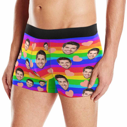 Custom Boxer Rainbow Face Boxer Gift for Boyfriend