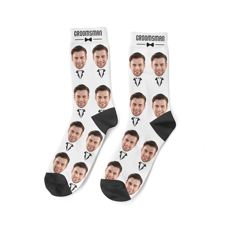 Groomsman Socks Custom Face Socks Wedding Gift