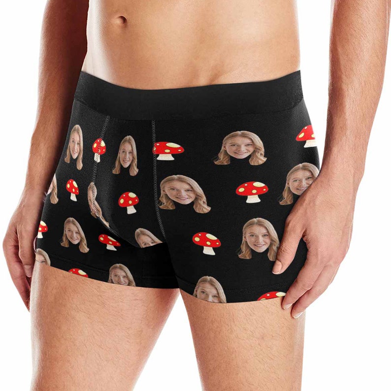 Personalized Mushroom Boxer Custom Underwear With Face