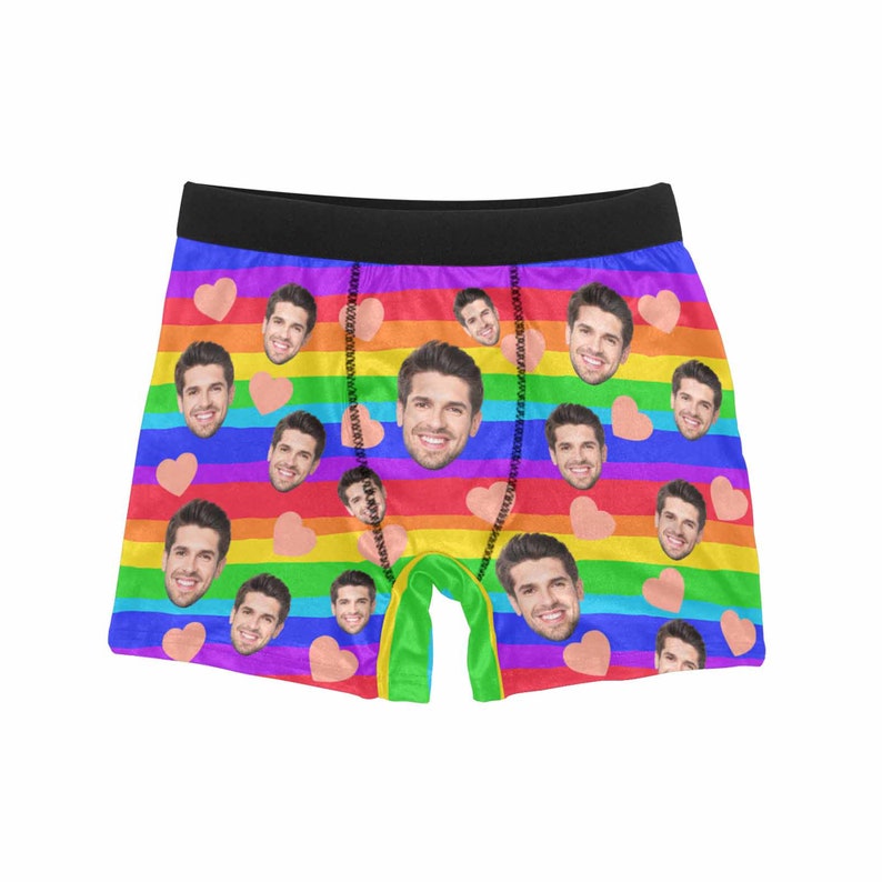 Custom Boxer Rainbow Face Boxer Gift for Boyfriend