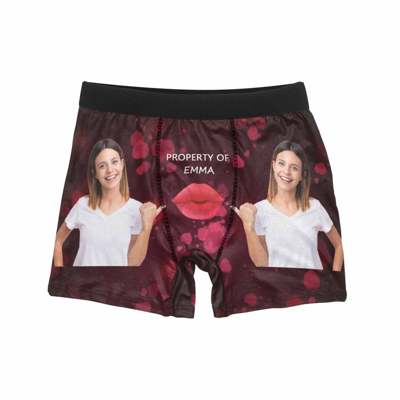 Custom Photo Boxer with Name Personalize Underwear