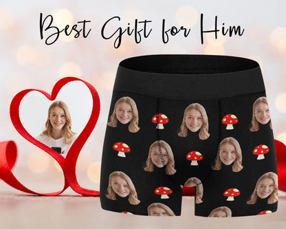 Personalized Mushroom Boxer Custom Underwear With Face