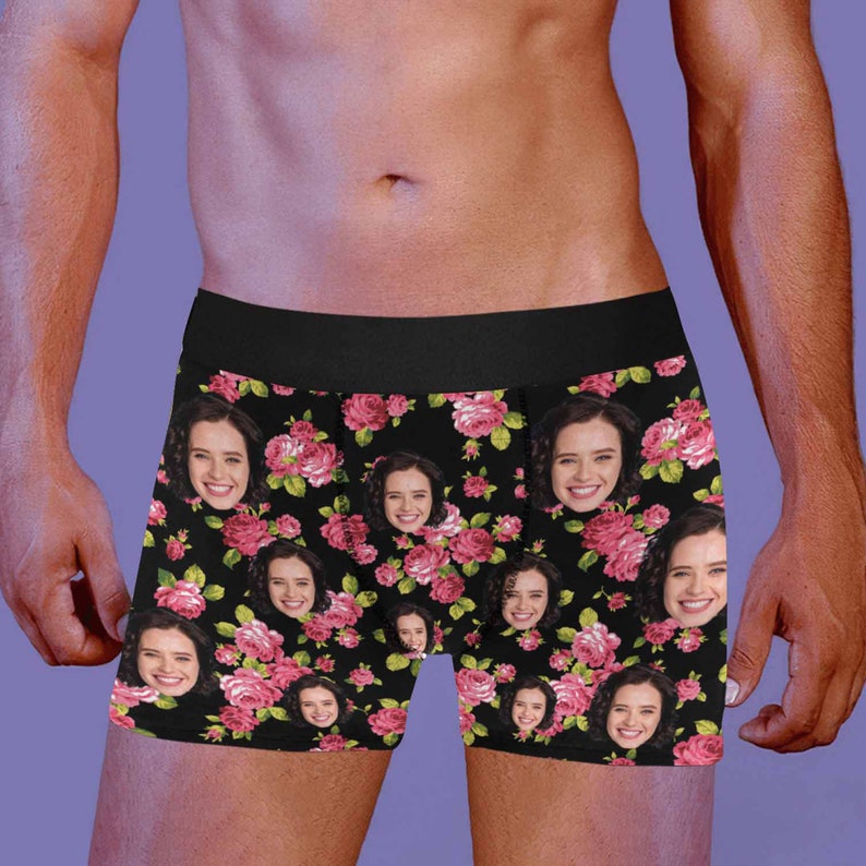 Personalized floral face Boxer Custom Underwear