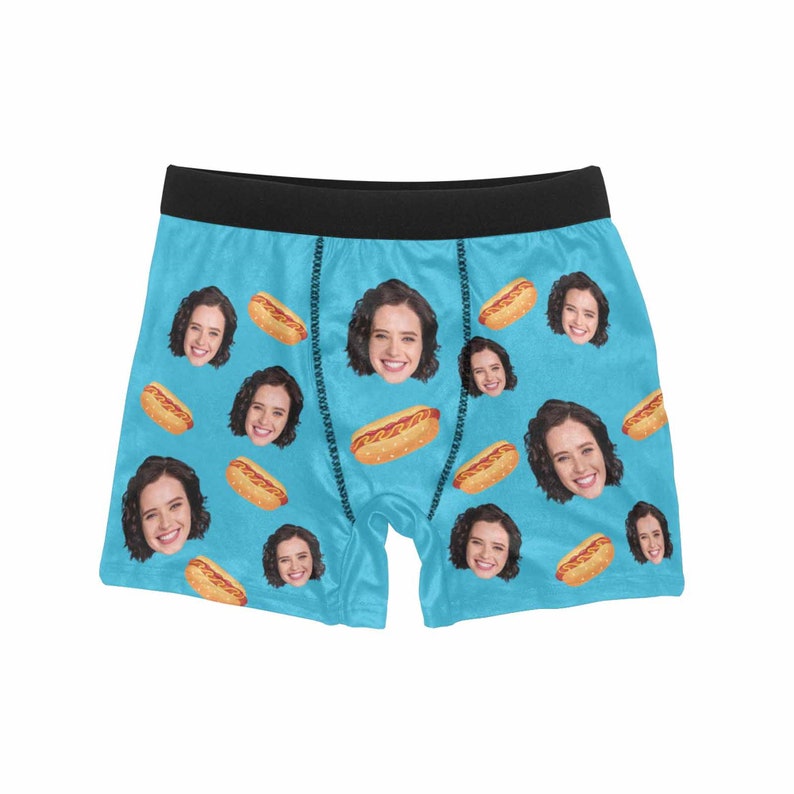 Personalized Faces Men's Hot dog Boxer Custom Face Boxers