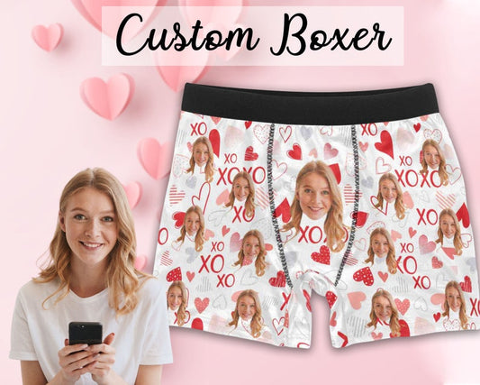 Personalized Face Love Men's Boxer Brief Custom Boxers