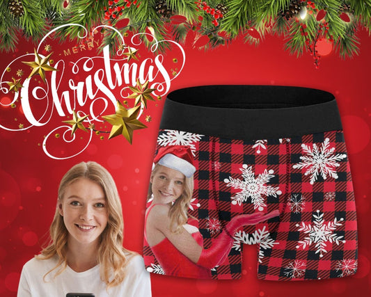 Personalize Christmas Boxer with Face Custom Boxer