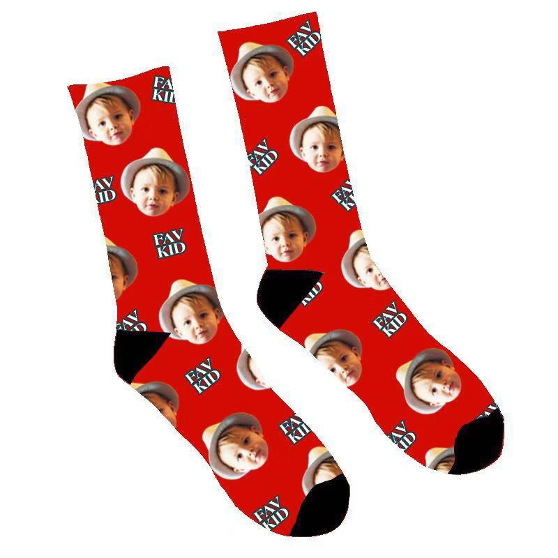 Custom Fav Kid Face Socks